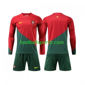 Tenue Portugal Enfant Domicile World Cup 2022 Maillot de Foot ML